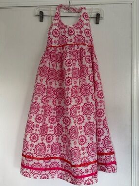 Pink Medallion Halter Sundress